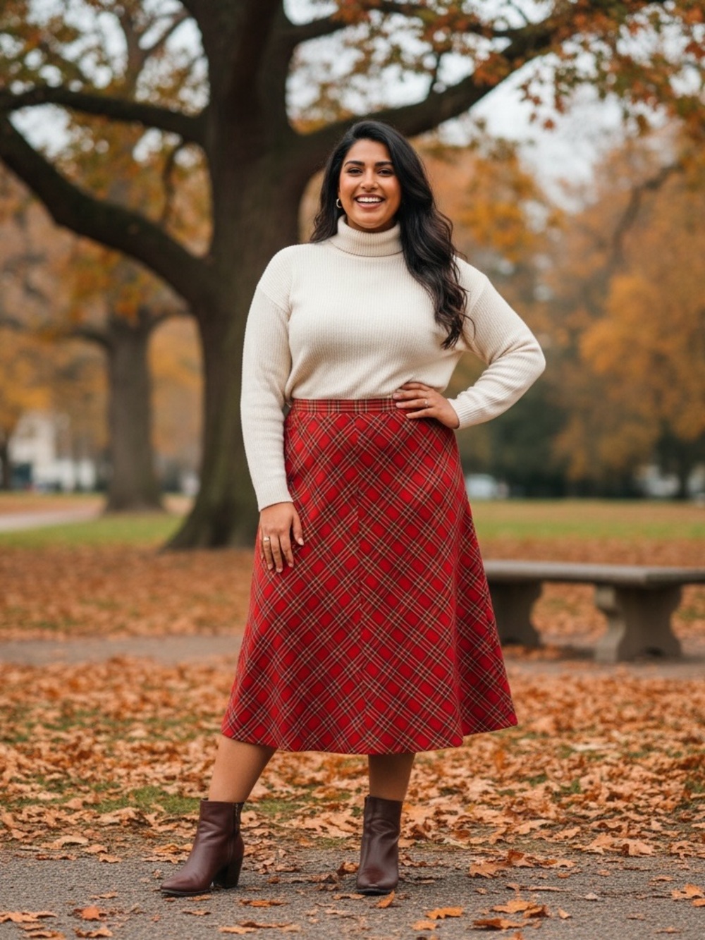 Vintage Sag Harbor plaid skirt SZ 18